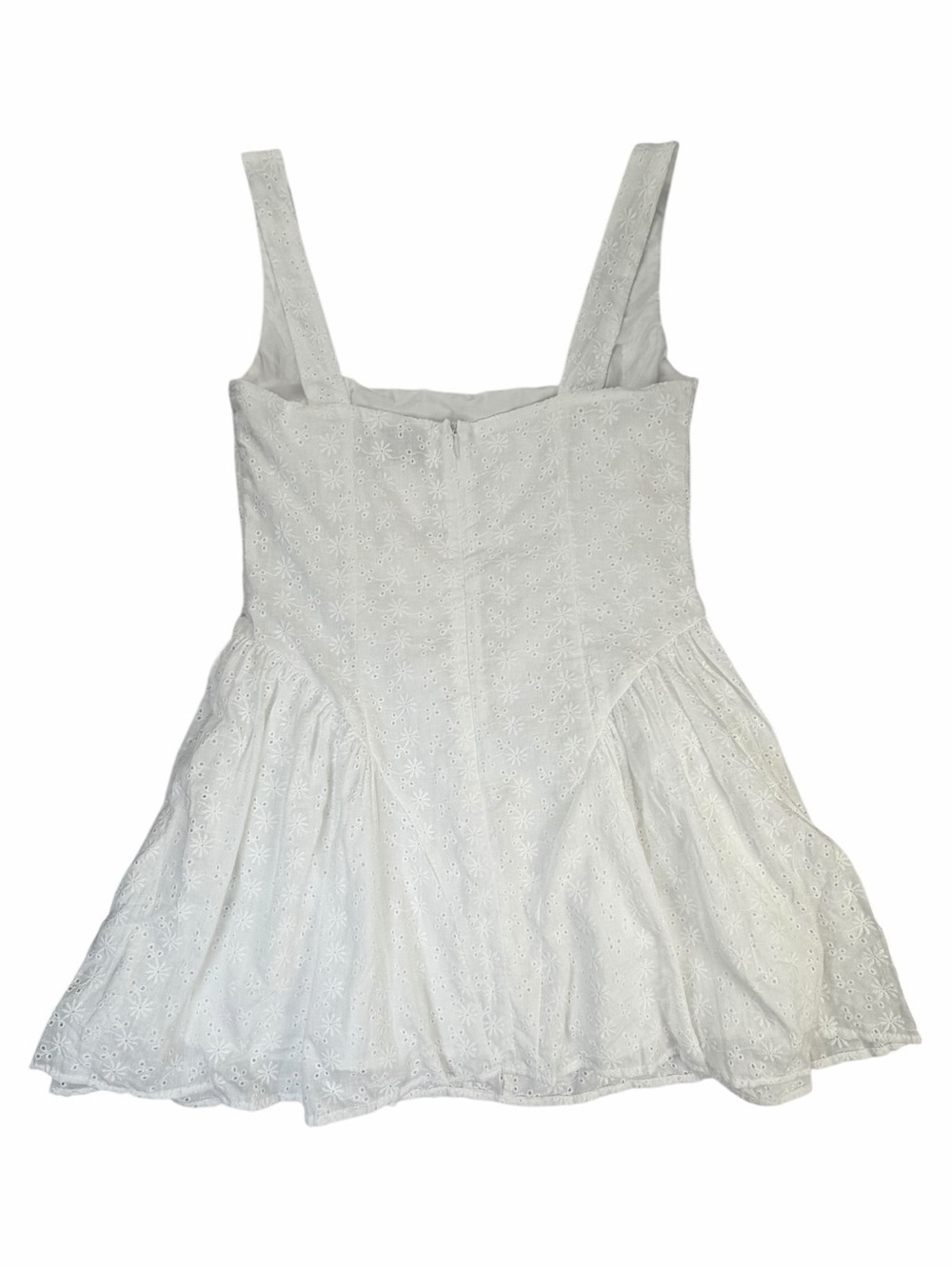 NWT Peppermayo Exclusive Women’s Floral Eyelet Alyssa Mini White Dress Size 6 - Picture 7 of 10